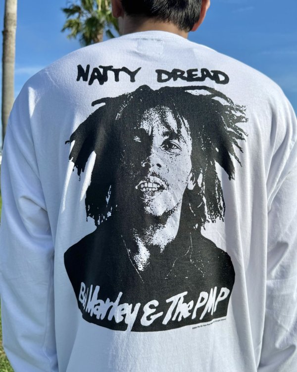 画像5: 送料無料 BOB MARLEY × POT MEETS POP / Natty Dread 長袖Tシャツ ホワイト (5)