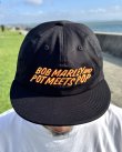 画像3: 送料無料 BOB MARLEY × POT MEETS POP / Live 6パネル スナップバックキャップ ブラック (3)