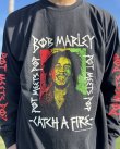 画像4: 送料無料 BOB MARLEY × POT MEETS POP / Catch A Fire 長袖Tシャツ ブラック (4)