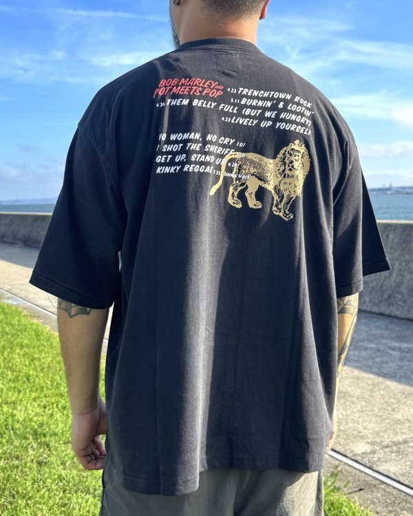 画像13: 送料無料 BOB MARLEY × POT MEETS POP / PMP LIVE! Tシャツ ブラック (13)
