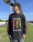 画像2: 送料無料 BOB MARLEY × POT MEETS POP / Catch A Fire 長袖Tシャツ ブラック (2)