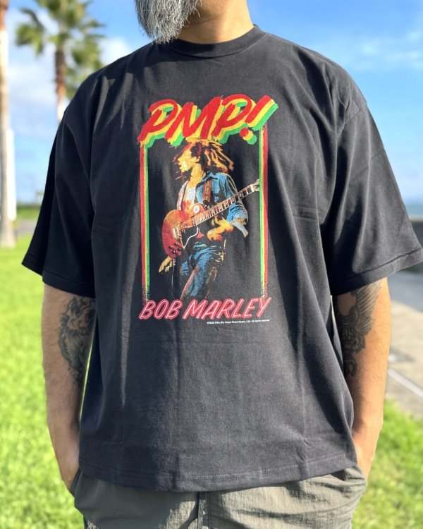 画像5: 送料無料 BOB MARLEY × POT MEETS POP / PMP LIVE! Tシャツ ブラック (5)