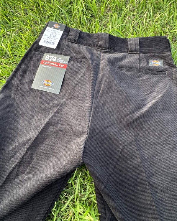 画像8: 送料無料 DICKIES / コーデュロイ 874 ワークパンツ ブラック (8)