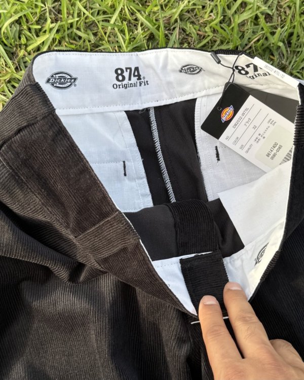 画像9: 送料無料 DICKIES / コーデュロイ 874 ワークパンツ ブラック (9)
