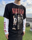 画像5: 送料無料 NIRVANA / In Utero Band Photo 長袖Tシャツ BLACK/WHITE (5)