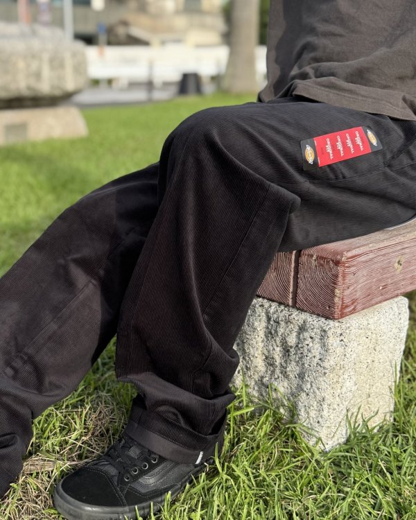 画像1: 送料無料 DICKIES / コーデュロイ 874 ワークパンツ ブラック (1)