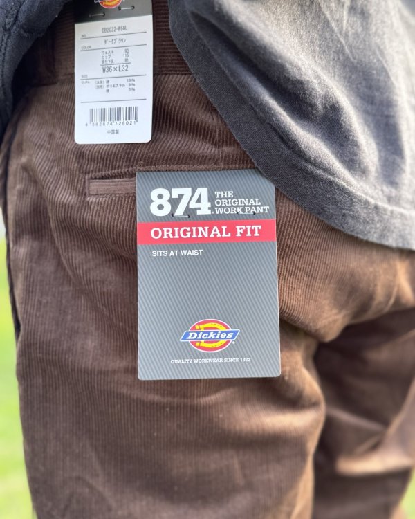 画像13: 送料無料 DICKIES / コーデュロイパンツ ダークブラウン (13)