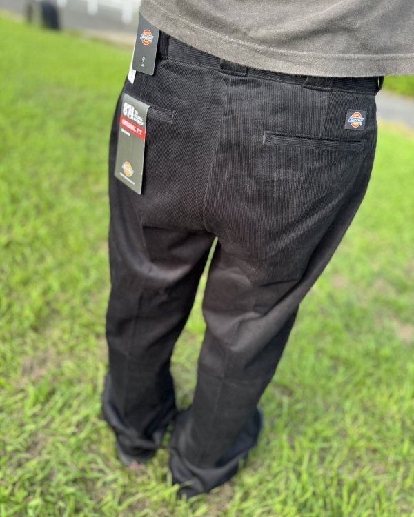 画像6: 送料無料 DICKIES / コーデュロイ 874 ワークパンツ ブラック (6)