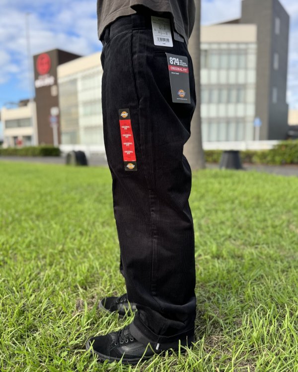 画像4: 送料無料 DICKIES / コーデュロイ 874 ワークパンツ ブラック (4)
