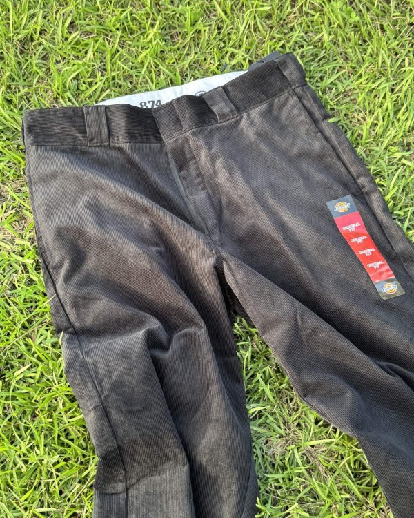 画像10: 送料無料 DICKIES / コーデュロイ 874 ワークパンツ ブラック (10)