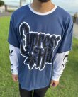 画像12: 送料無料 CYPRESS HILL / Leaf & Logo 長袖Tシャツ NAVY/WHITE (12)