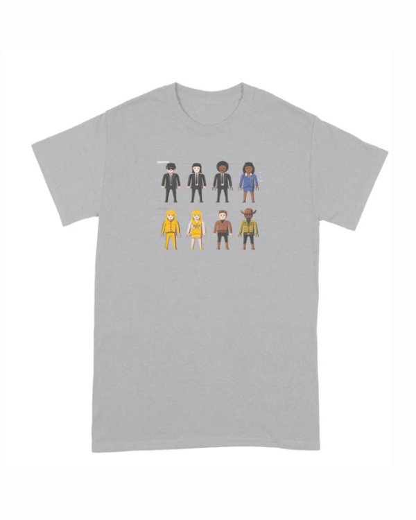 画像1: 10月19日23:59分締切 予約注文 送料無料 Tarantino Character Lineup Tシャツ グレー (1)