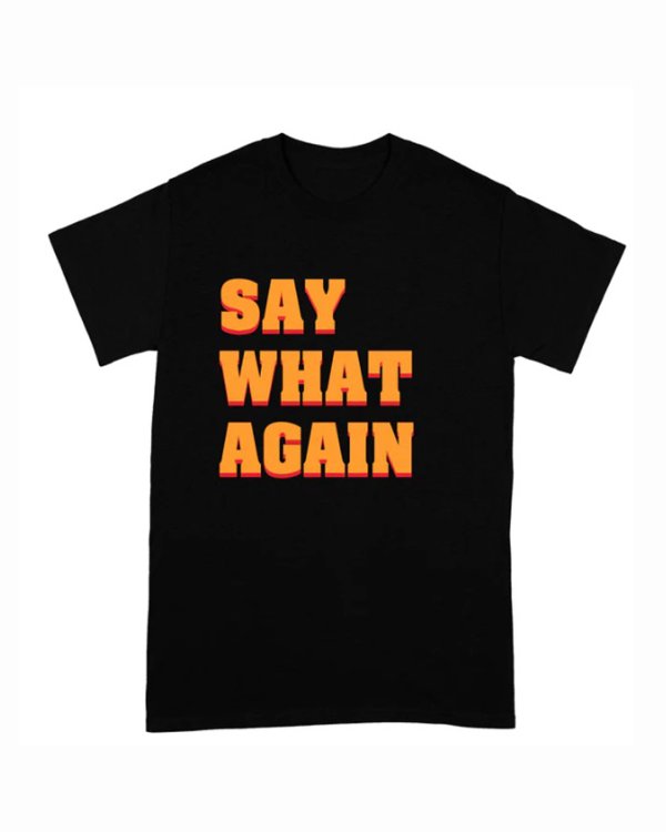 画像1: 10月19日23:59分締切 予約注文 送料無料 Pulp Fiction / Quentin Tarantino Say What Again Tシャツ ブラック (1)