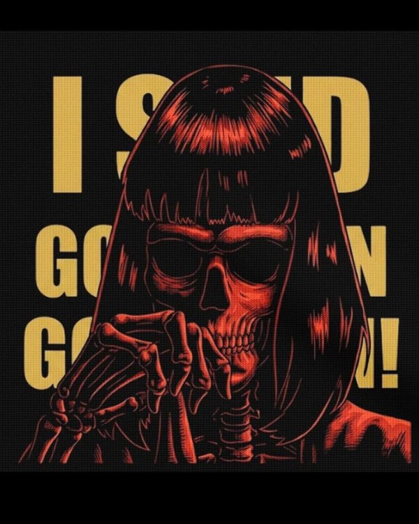 画像2: 10月19日23:59分締切 予約注文 送料無料 Pulp Fiction / Quentin Tarantino I Said Goddamn Tシャツ ブラック (2)