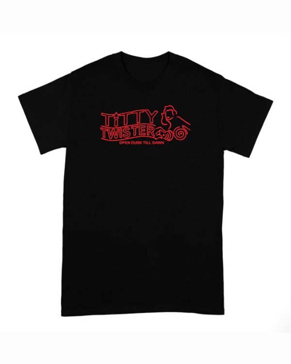 画像1: 10月19日23:59分締切 予約注文 送料無料 From Dusk Till Dawn / Quentin Tarantino Titty Twister Tシャツ ブラック (1)