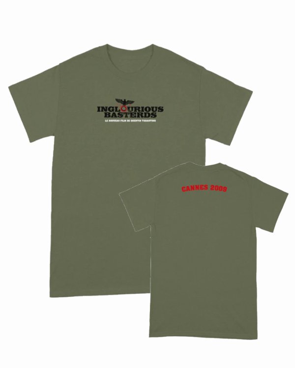 画像1: 10月19日23:59分締切 予約注文 送料無料 Inglourious Basterds / Quentin Tarantino Cannes 2009 Tシャツ グリーン (1)