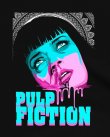 画像2: 10月19日23:59分締切 予約注文 送料無料 Pulp Fiction / Quentin Tarantino Animated Mia Wallace Tシャツ ブラック (2)