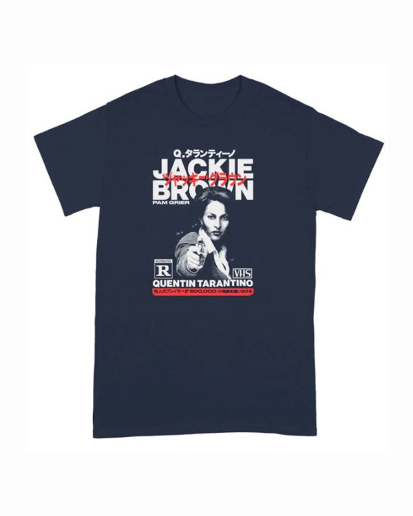 画像1: 10月19日23:59分締切 予約注文 送料無料 Jackie Brown / Quentin Tarantino Japanese Cover Style Tシャツ ブラック (1)