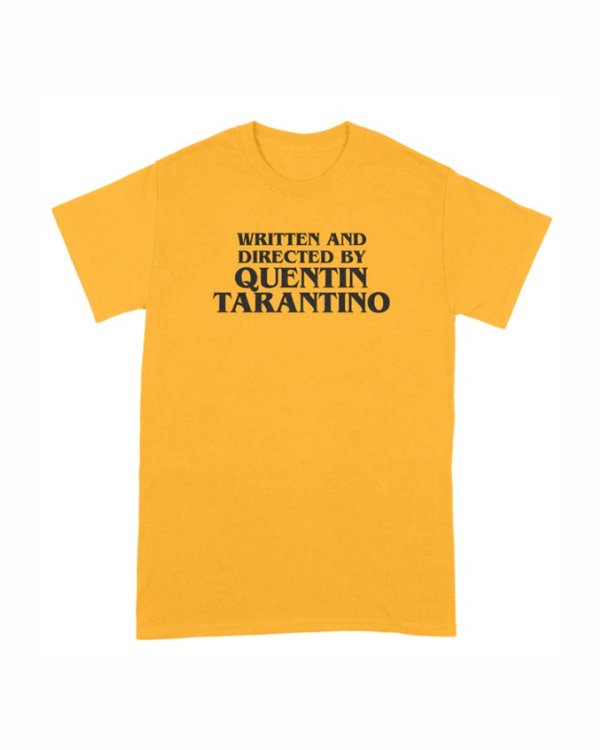 画像1: 10月19日23:59分締切 予約注文 送料無料 Written and Directed By Quentin Tarantino Tシャツ ゴールド (1)