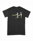 画像1: 10月19日23:59分締切 予約注文 送料無料 Pulp Fiction / Quentin Tarantino The Luckiest Duo Pulp Fiction Bansky Banana Tシャツ ブラック (1)