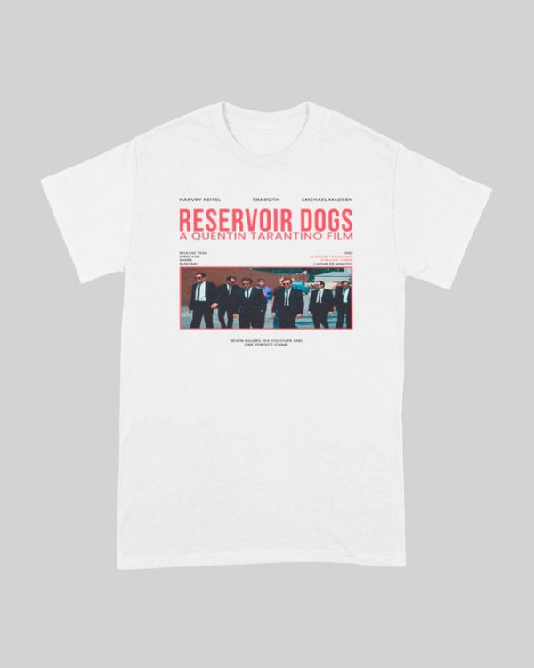 画像1: 10月19日23:59分締切 予約注文 送料無料 Reservoir Dogs / Quentin Tarantino Poster Style Tシャツ ホワイト (1)