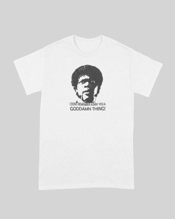 画像1: 10月19日23:59分締切 予約注文 送料無料 Pulp Fiction / Quentin Tarantino I Don't Remember Asking You A Goddamn Thing Tシャツ ホワイト (1)