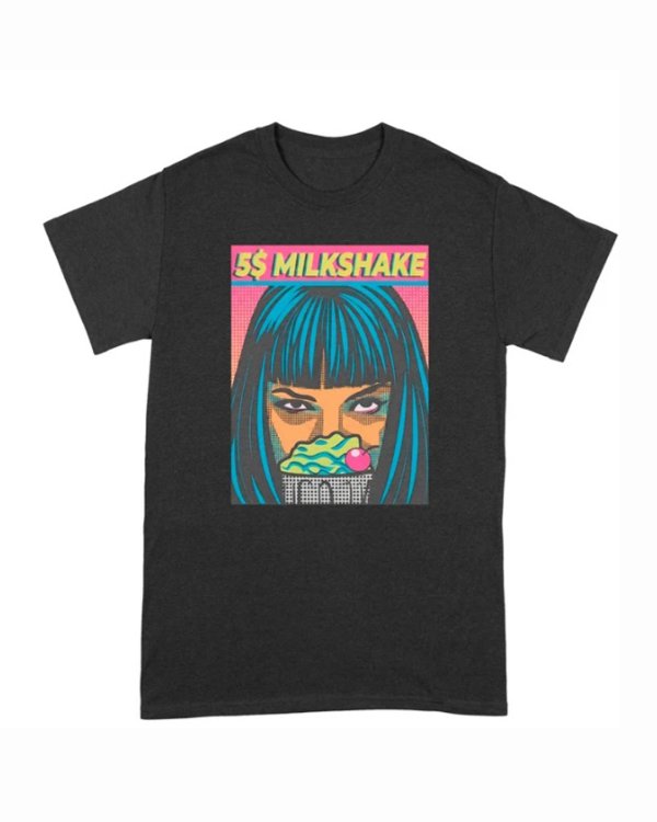 画像1: 10月19日23:59分締切 予約注文 送料無料 Pulp Fiction / Quentin Tarantino 5 Dollar Milkshake Tシャツ ブラック (1)