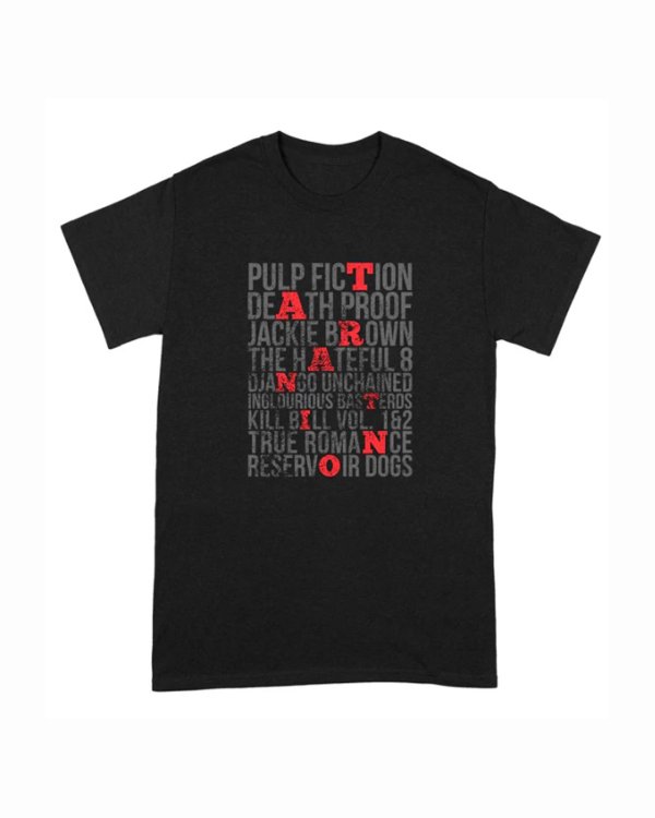 画像1: 10月19日23:59分締切 予約注文 送料無料 Tarantino Movies Grunge Style Tシャツ ブラック (1)
