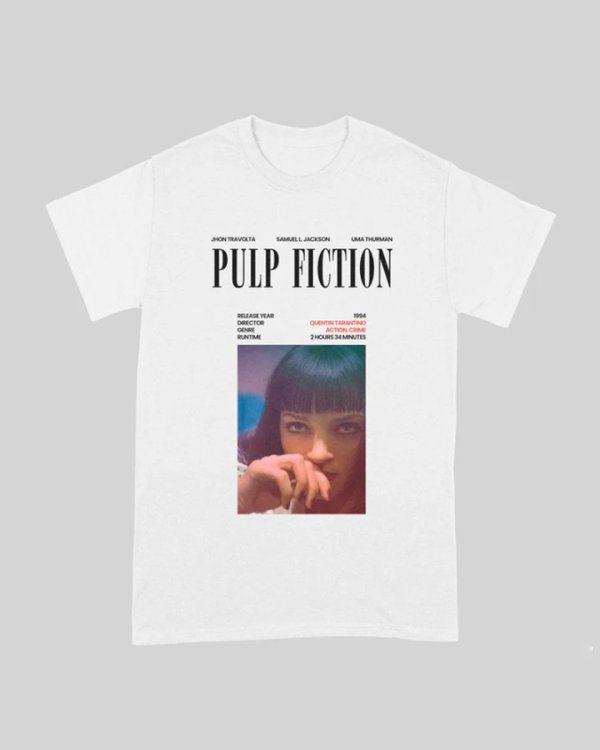 画像1: 10月19日23:59分締切 予約注文 送料無料 Pulp Fiction / Quentin Tarantino Mia Cover Vibe Tシャツ ホワイト (1)