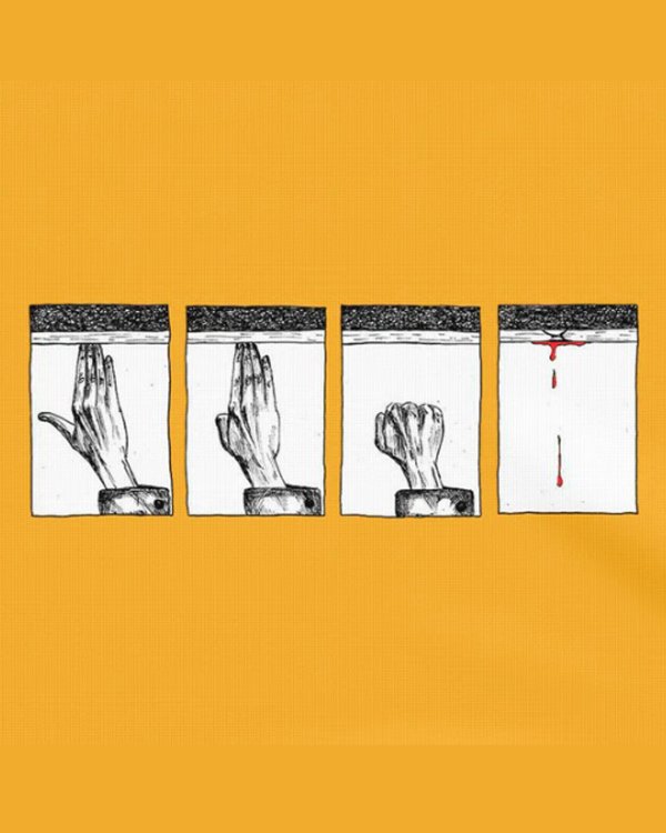 画像2: 10月19日23:59分締切 予約注文 送料無料 KILL BILL / Quentin Tarantino Hands Tarantino Tシャツ ゴールド (2)