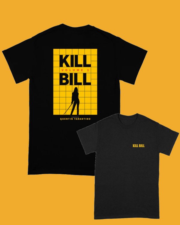 画像1: 10月19日23:59分締切 予約注文 送料無料 KILL BILL / Quentin Tarantino Logo Tシャツ ブラック (1)