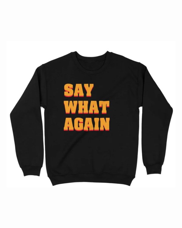 画像2: 10月19日23:59分締切 予約注文 送料無料 Pulp Fiction / Quentin Tarantino Say What Again スウェット ブラック (2)