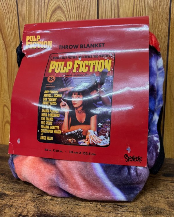 画像2: 送料無料 在庫2枚のみ Pulp Fiction / Jacket フリースブランケット (2)