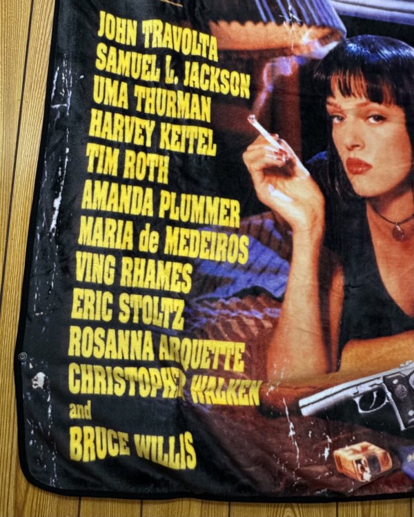 画像7: 送料無料 在庫2枚のみ Pulp Fiction / Jacket フリースブランケット (7)