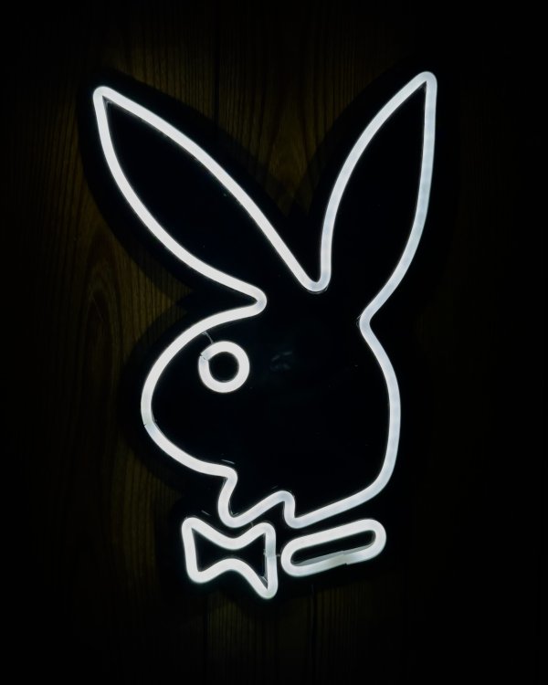 画像1: 送料無料 在庫2個のみ PLAYBOY / NEON LED Light Up Sign Rabbit Head (1)