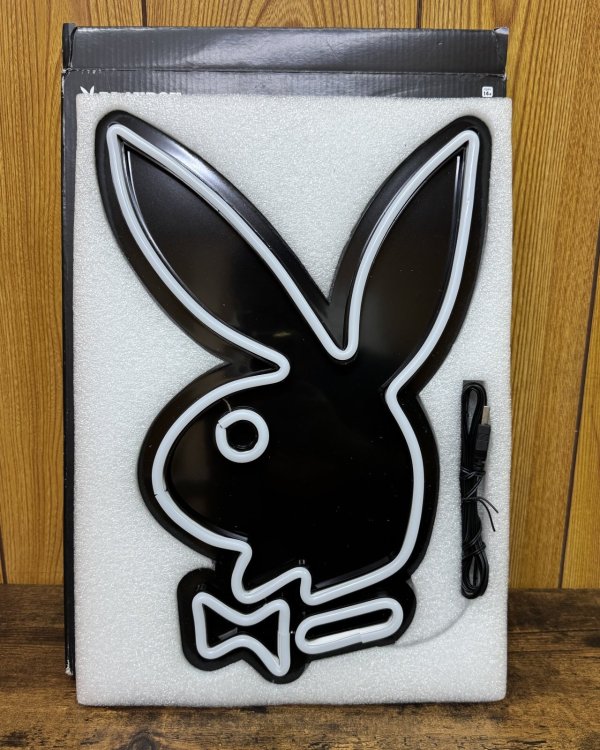 画像4: 送料無料 在庫2個のみ PLAYBOY / NEON LED Light Up Sign Rabbit Head (4)