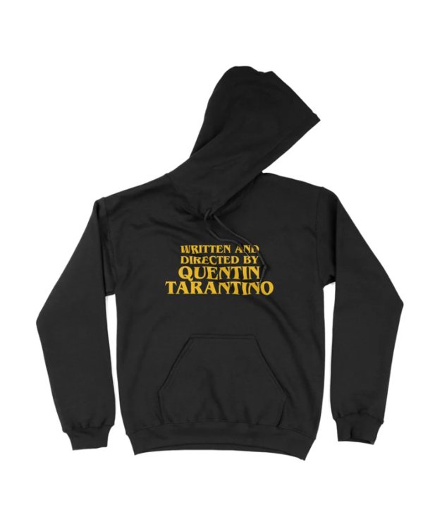 画像1: 10月19日23:59分締切 予約注文 送料無料 Written and Directed By Quentin Tarantino プルオーバーパーカー ブラック (1)