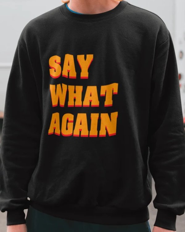 画像1: 10月19日23:59分締切 予約注文 送料無料 Pulp Fiction / Quentin Tarantino Say What Again スウェット ブラック (1)