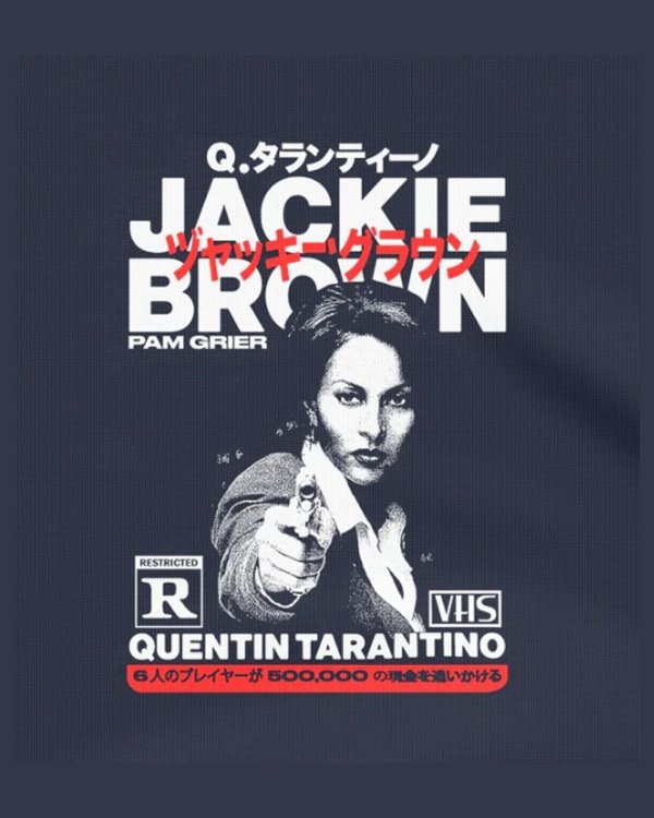 画像2: 10月19日23:59分締切 予約注文 送料無料 Jackie Brown / Quentin Tarantino Japanese Cover プルオーバーパーカー ブラック (2)