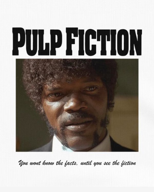 画像1: 10月19日23:59分締切 予約注文 送料無料 Pulp Fiction / Quentin Tarantino Samuel L. Jackson スウェット ホワイト (1)