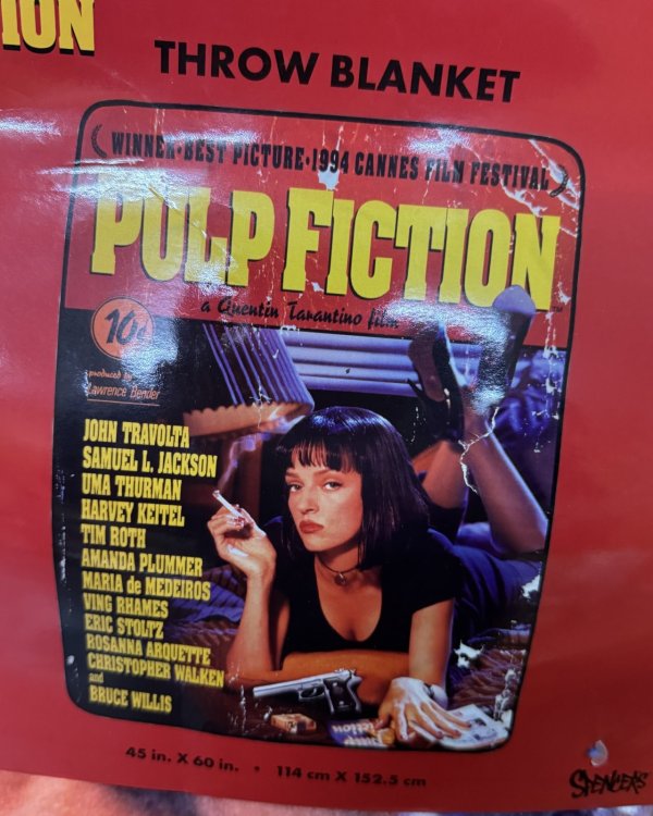 画像3: 送料無料 在庫2枚のみ Pulp Fiction / Jacket フリースブランケット (3)