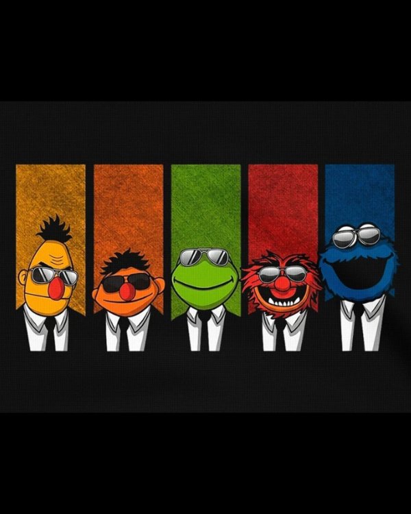 画像2: 10月19日23:59分締切 予約注文 送料無料 Reservoir Dogs / Quentin Tarantino Muppet Lineup スウェット ブラック (2)