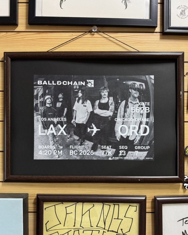 画像2: 10月30日23:59分締切 予約注文 JAKOBS CASTLE x BALL&CHAIN x YASU / Chicago LAX-ORD A3サイズ シルクスクリーンポスター (2)
