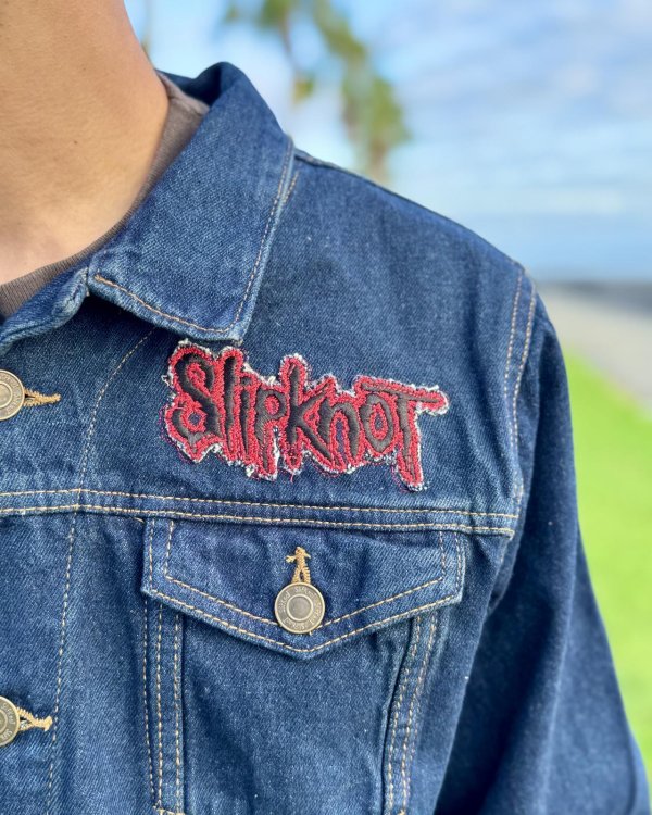 画像4: 送料無料 SLIPKNOT / Tribal Logo デニムジャケット (4)
