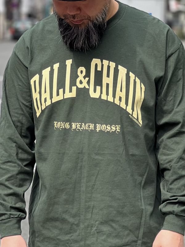 画像4: 送料無料 FUCKIN' MELLOW CLOTHING / Long Beach Posse Artwork by PICTURE MOUSE 長袖Ｔシャツ FOREST GREEN (4)