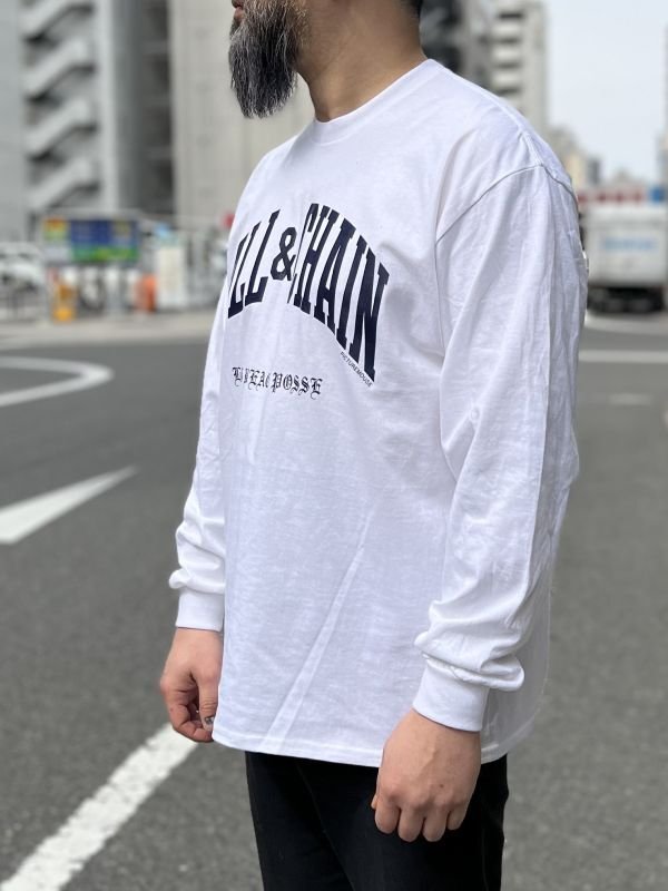 画像4: 送料無料 XL、2XL各1枚づつで終了 FUCKIN' MELLOW CLOTHING / Long Beach Posse Artwork by PICTURE MOUSE 長袖Tシャツ WHITE (4)