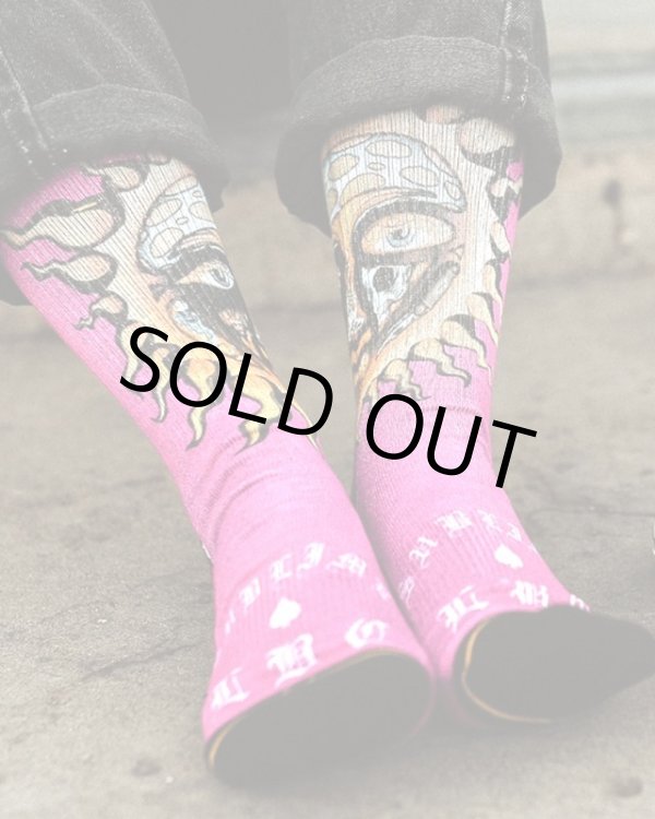 画像3: ラスト1足で終了 MERGE4 SOCKS / SUBLIME - SUBLIME SUN PINK FOR WOMEN ソックス (3)