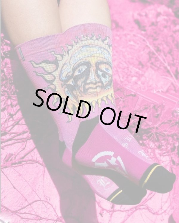 画像2: ラスト1足で終了 MERGE4 SOCKS / SUBLIME - SUBLIME SUN PINK FOR WOMEN ソックス (2)