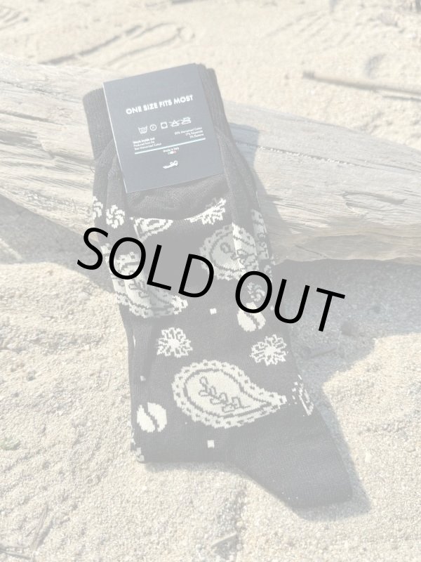 画像4: 1足分のみ入荷 SEVEN SEAS ROASTING CO / PAISLEY ORIGINAL ソックス ブラック (4)