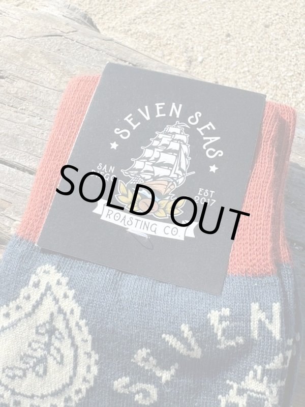 画像2: ラスト1足でSOLDOUT SEVEN SEAS ROASTING CO / PAISLEY ORIGINAL ソックス ネイビー (2)